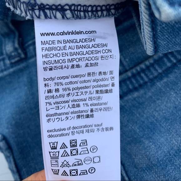 NWOT Calvin Klein Jean Denim Jeans Mini Skirt Sz 8 - Picture 6 of 12